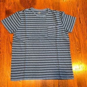 Mens blue striped J. Crew tee shirt  - size L